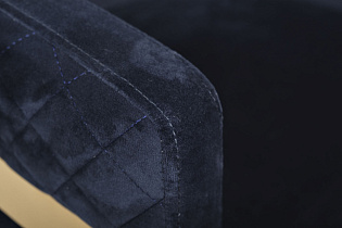 Стул велюровый синий/золото