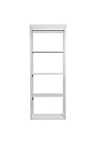 Шкаф-витрина открытый с тумбочкой прикроватной с 2-мя ящиками бежевый