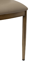 Стул обеденный экокожа бежевый/бронза
