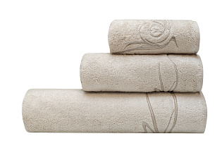 Полотенце "Лирика" 70*140 бежевое