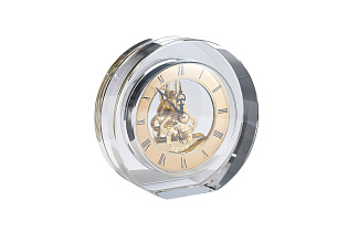 Часы настольные круглые золотые 2 (превью)