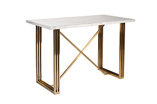 Стол-консоль белый/золото