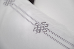 Комплект постельного белья «Арктик» с вышивкой кинг сайз 220х240см серый 7 (превью)