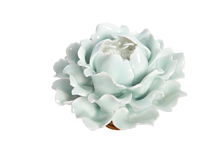 Декор "Голубая хризантема" на мраморной подставке 24см