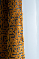 Портьера ЛАТТИС (LATTICE) 275х260см оранжевая