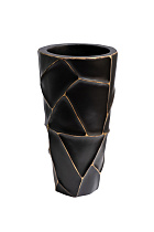 Кашпо черное с золотом 1 (превью)