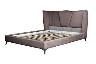 Кровать Сиена(Siena) велюровая коричневая