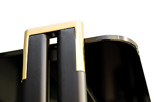 Стеллаж Чиваз (Chivaz) с полками из черного стекла