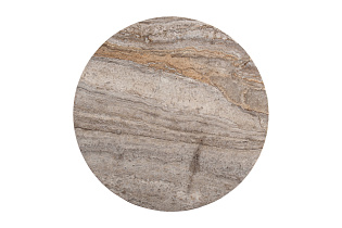 Столик журнальный Арка (Arco) травертин круглый