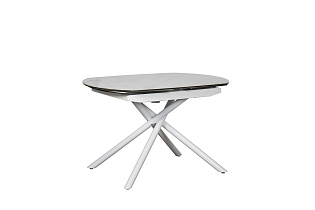 Стол обеденный раздвижной керамический белый