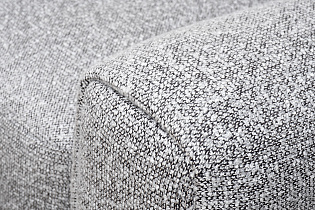 Диван Турин (Turin) трехместный с канапе раскладной черно-серый