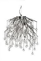 Люстра подвесная «Капли» круглая (хром) 1 (превью)