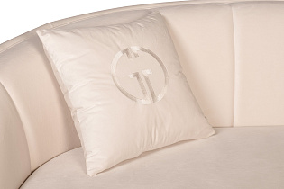 Диван двухместный велюровый бежевый