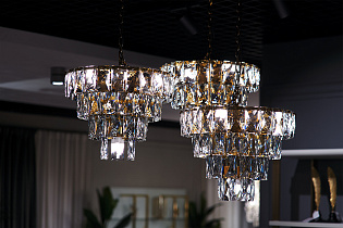 Люстра с кристаллами (золото) 4 (превью)