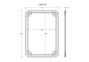 Зеркало прямоугольное в золотой раме 3 (превью)