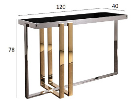 Консоль черное стекло/хром/золото 5 (превью)