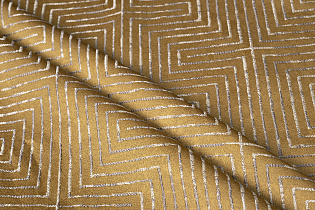 Ткань портьерная Глянец (GLOSS) горчичная