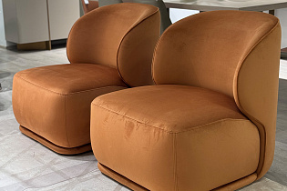 Кресло Капри Базовая(Capri Basic) велюровое терракотовое