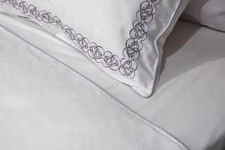 Комплект из 2х наволочек «Фиори» 50х70см сиренево-белый 6 (превью)