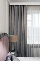 Портьера Глосс (Gloss) 275х260см серая