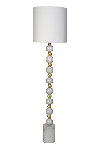 Торшер мраморный с белым абажуром