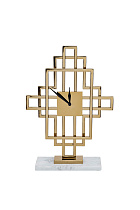 Часы настольные золотые на подставке 1 (превью)