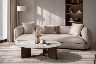 Стол журнальный круглый белый 5 (превью)