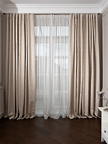 Портьера Ажур (Mesh) 275х260см бежевая
