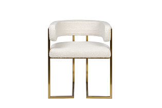 Стул букле бежевый/матовое золото