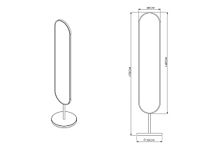 Зеркало напольное овальное в черной раме 5 (превью)