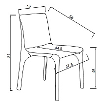 Стул обеденный экокожа бежевый 3 (превью)