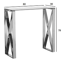Консоль прозрачное стекло/хром 5 (превью)