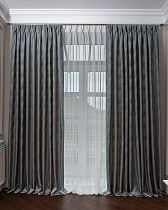 Портьера FIJI 275х260см бирюзовая