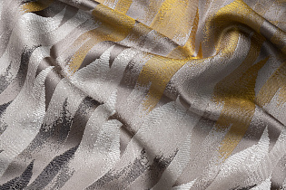 Ткань портьерная CASCADA с золотым