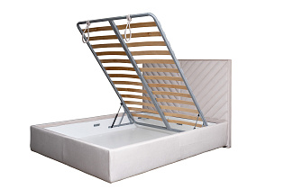 Дизайнерская кровать Milano Basic с подъемным механизмом бежевая