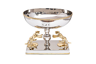 Чаша декоративная «Леопарды» хром 1 (превью)