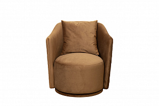 Кресло Verona Basic вращающееся велюровое коричневое