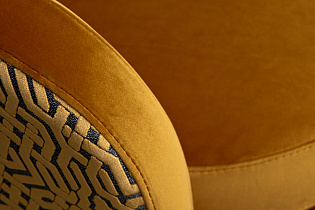 Кресло Наполи(Napoli) вращающееся велюровое с принтом