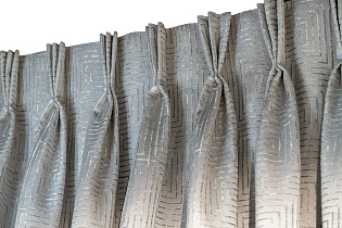 Портьера Глянец (Gloss) 275х260см серая