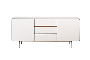 Комод с ящиками и дверцами белый