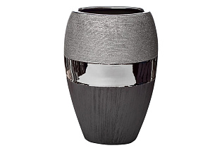 Ваза керамическая черно-серебристая 1 (превью)