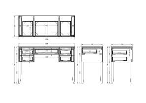 Столик туалетный с 5ю ящиками
