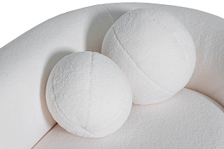 Диван Amelia трехместный белый искусственный мех