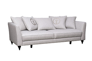 Диван Sorrento 230М трехместный раскладной светло-бежевый с кантом