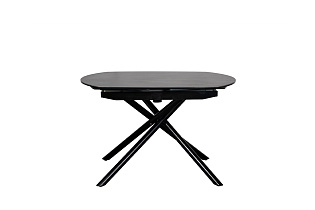 Стол обеденный раскладной керамический черный 3 (превью)