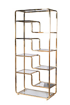 Стеллаж прозрачное стекло/золото 2 (превью)
